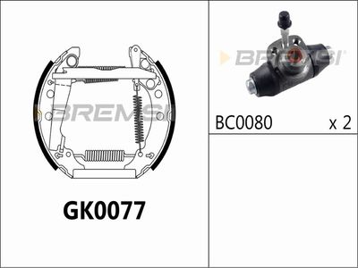 GK0077 BREMSI Комплект тормозных колодок