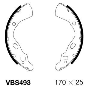 VBS493 MOTAQUIP Комплект тормозных колодок