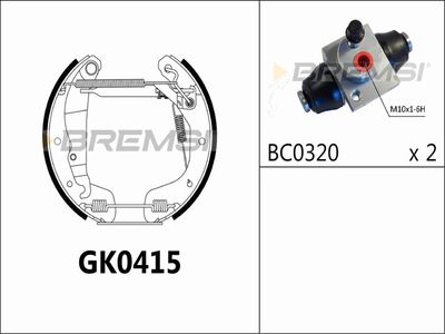 GK0415 BREMSI Комплект тормозных колодок