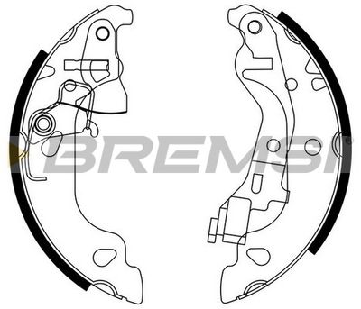 GF0155 BREMSI Комплект тормозных колодок