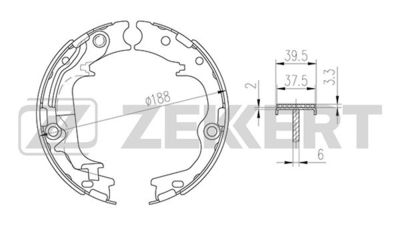 BK4313 ZEKKERT Комплект тормозных колодок