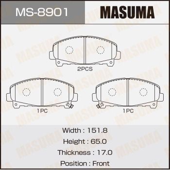 MS8901 MASUMA Комплект тормозных колодок