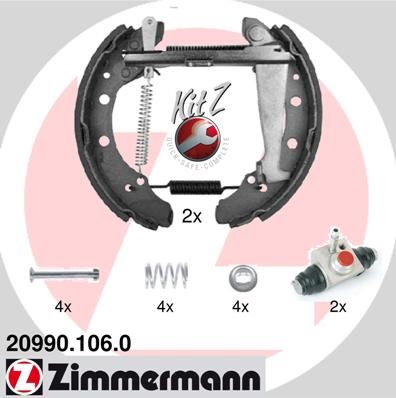 209901060 ZIMMERMANN Комплект тормозных колодок