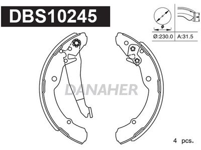 DBS10245 DANAHER Комплект тормозных колодок