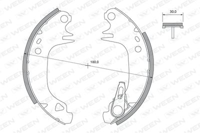 1522343 WEEN Комплект тормозных колодок