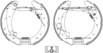 8DB355005281 HELLA Комплект тормозных колодок