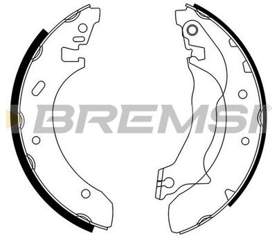 GF0228 BREMSI Комплект тормозных колодок