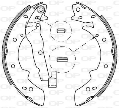 BSA200600 OPEN PARTS Комплект тормозных колодок