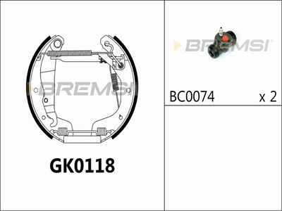 GK0118 BREMSI Комплект тормозных колодок