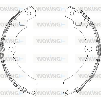 Z419600 WOKING Комплект тормозных колодок