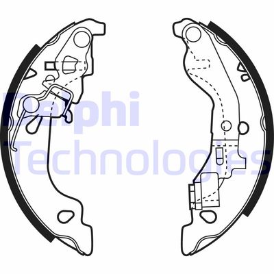 LS1858 DELPHI Комплект тормозных колодок