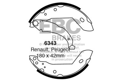 6343 EBC Brakes Комплект тормозных колодок