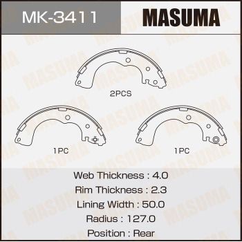 MK3411 MASUMA Комплект тормозных колодок