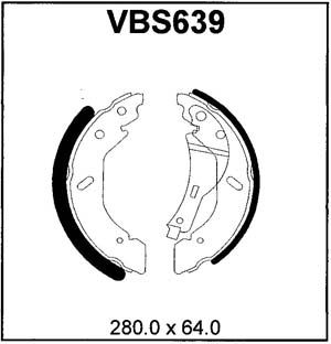 VBS639 MOTAQUIP Комплект тормозных колодок
