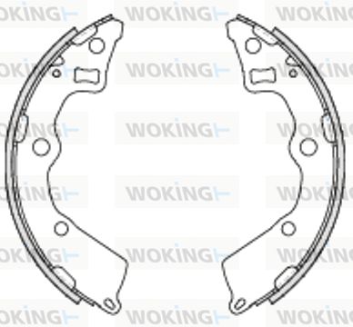 Z422500 WOKING Комплект тормозных колодок