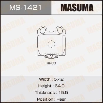 MS1421 MASUMA Комплект тормозных колодок