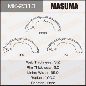 MK2313 MASUMA Комплект тормозных колодок