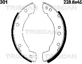 810010301 TRISCAN Комплект тормозных колодок