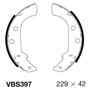 VBS397 MOTAQUIP Комплект тормозных колодок