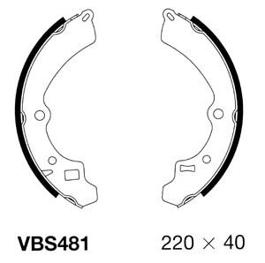 VBS481 MOTAQUIP Комплект тормозных колодок