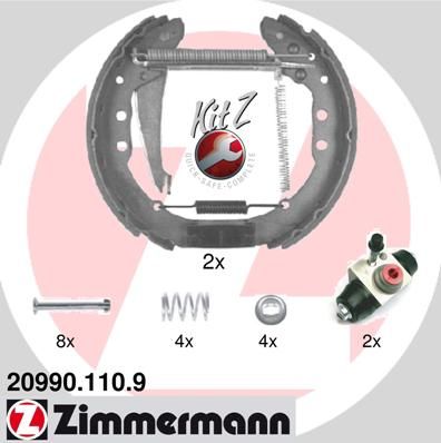 209901109 ZIMMERMANN Комплект тормозных колодок