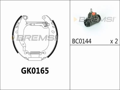 GK0165 BREMSI Комплект тормозных колодок