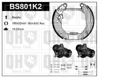 BS801K2 QUINTON HAZELL Комплект тормозных колодок