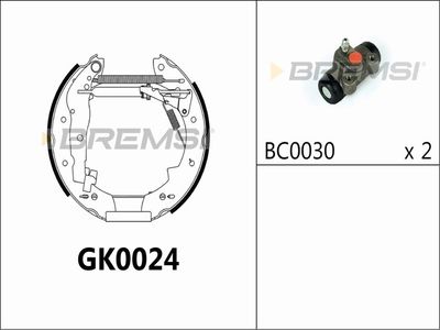 GK0024 BREMSI Комплект тормозных колодок