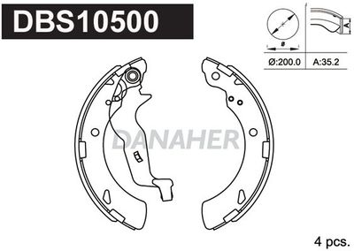 DBS10500 DANAHER Комплект тормозных колодок