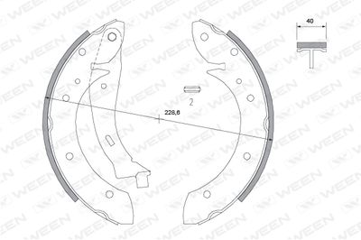 1522037 WEEN Комплект тормозных колодок