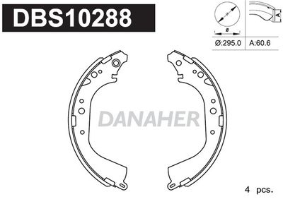 DBS10288 DANAHER Комплект тормозных колодок