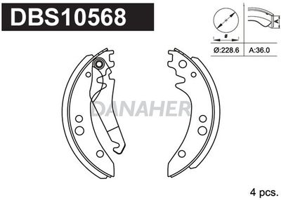 DBS10568 DANAHER Комплект тормозных колодок