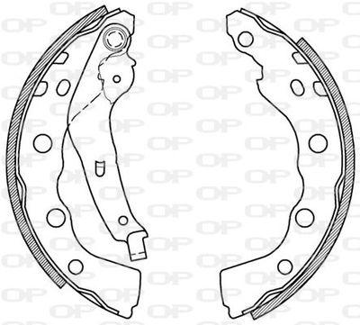 BSA202100 OPEN PARTS Комплект тормозных колодок