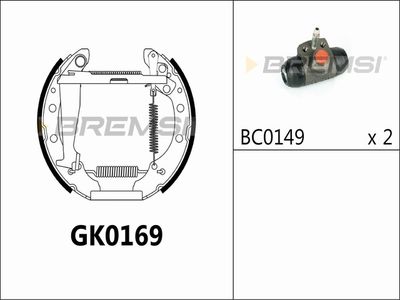 GK0169 BREMSI Комплект тормозных колодок