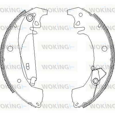 Z407801 WOKING Комплект тормозных колодок