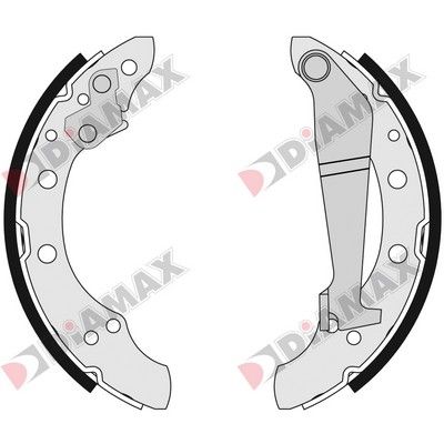 N01110 DIAMAX Комплект тормозных колодок