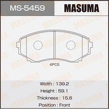 MS5459 MASUMA Комплект тормозных колодок