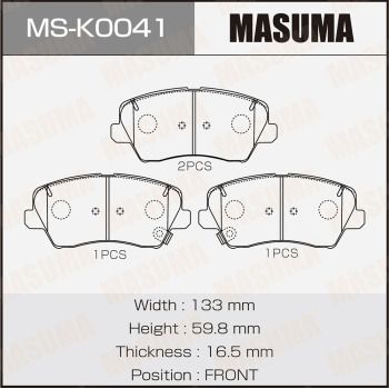 MSK0041 MASUMA Комплект тормозных колодок