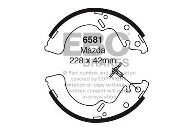 6581 EBC Brakes Комплект тормозных колодок