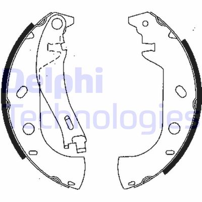 LS1847 DELPHI Комплект тормозных колодок