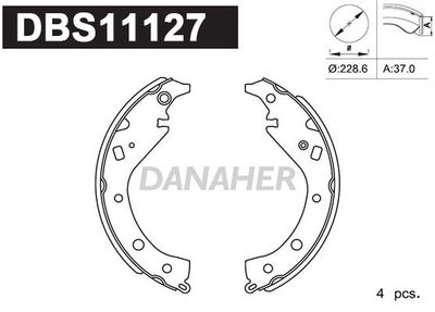 DBS11127 DANAHER Комплект тормозных колодок