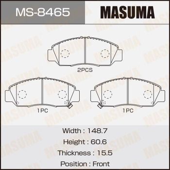 MS8465 MASUMA Комплект тормозных колодок
