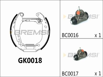 GK0018 BREMSI Комплект тормозных колодок