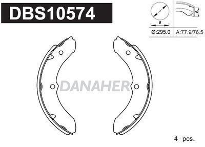 DBS10574 DANAHER Комплект тормозных колодок
