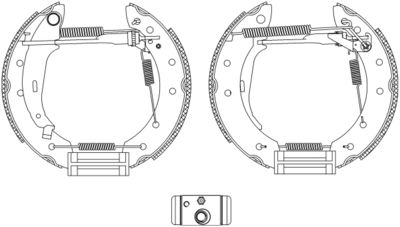 8DB355005041 HELLA Комплект тормозных колодок