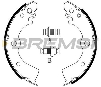 GF0851 BREMSI Комплект тормозных колодок
