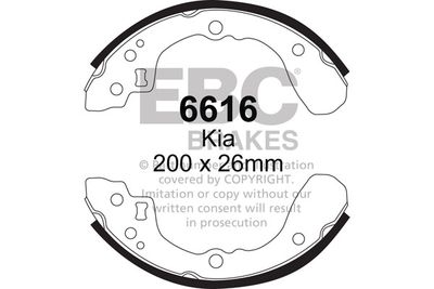 6616 EBC Brakes Комплект тормозных колодок