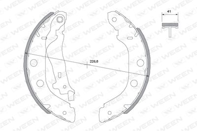 1522050 WEEN Комплект тормозных колодок