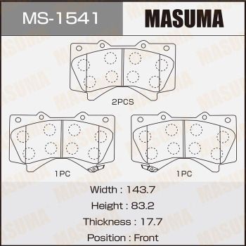 MS1541 MASUMA Комплект тормозных колодок