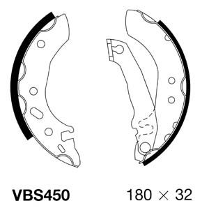 VBS450 MOTAQUIP Комплект тормозных колодок